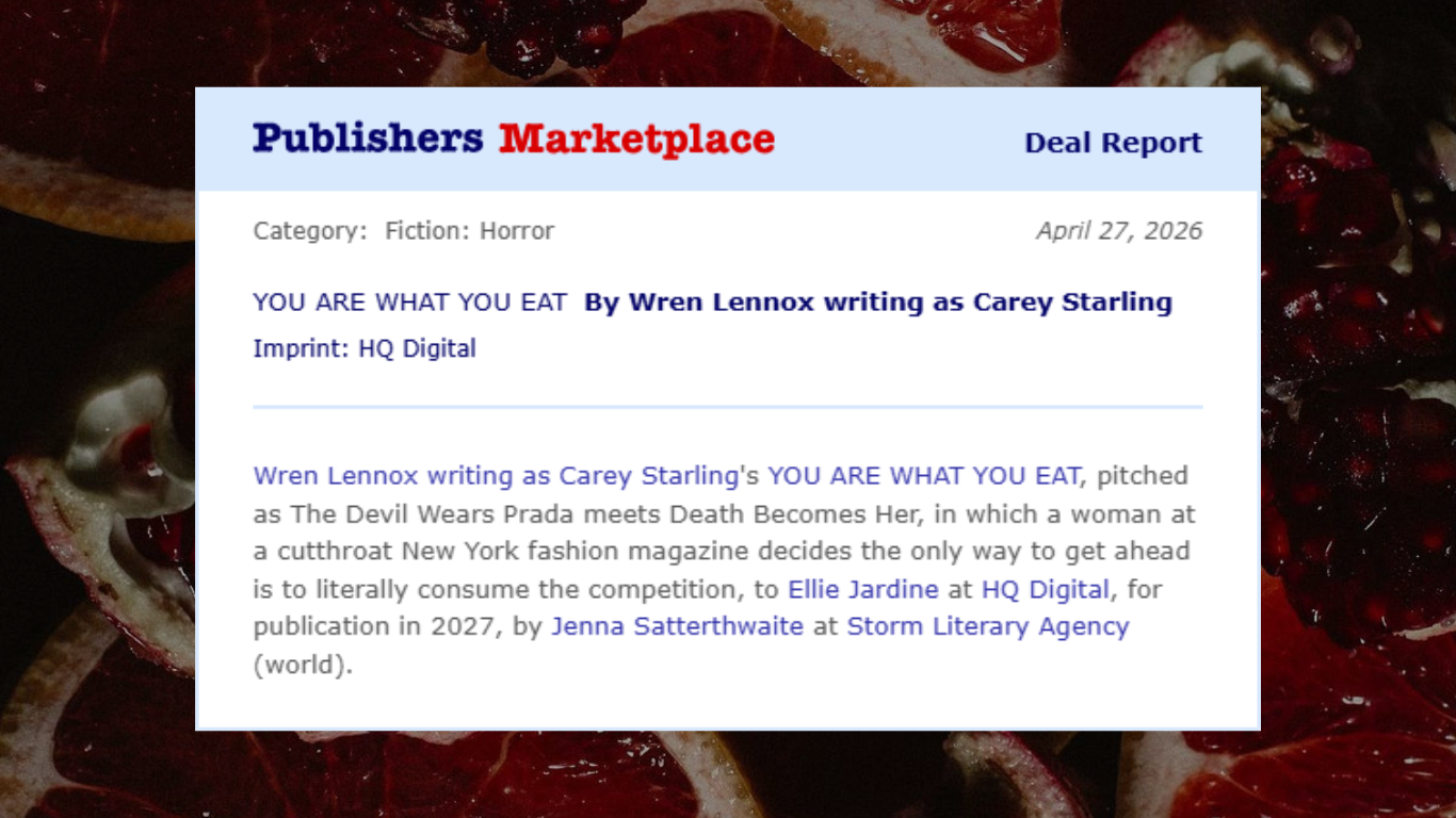 Publishers Marketplace deal announcement for You Are What You Eat
